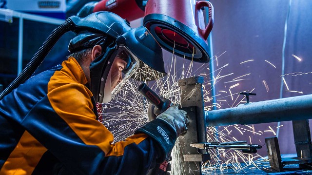 Welding in action